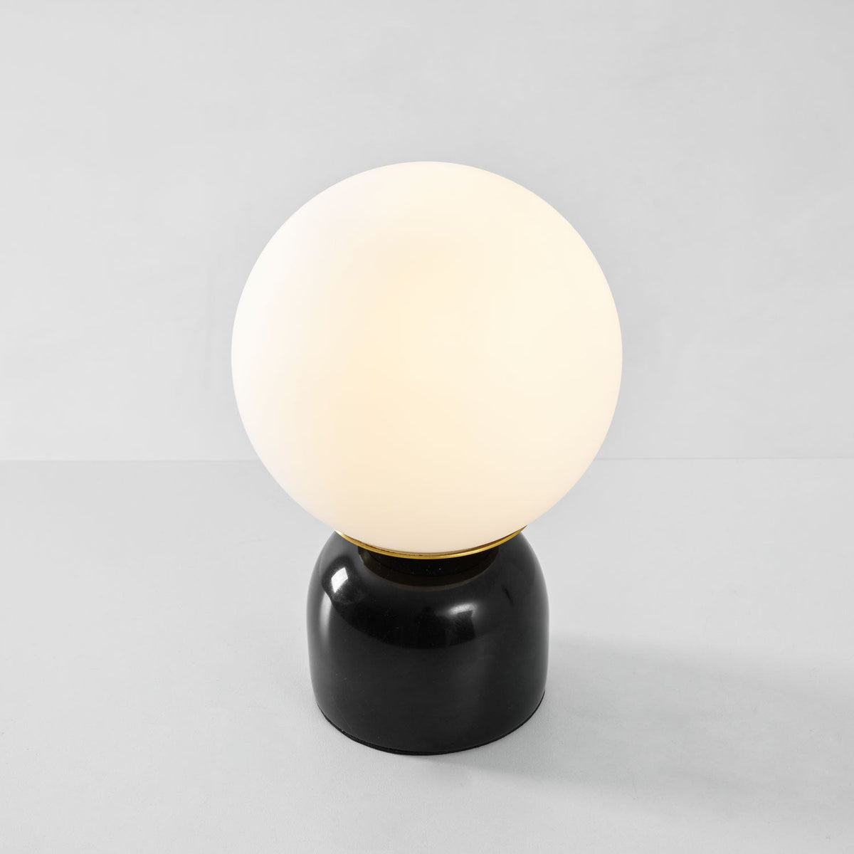 Marble Table Lamp with Glass Globe – Scandinavian Design for Atmospheric Accent Lighting | Sansoti