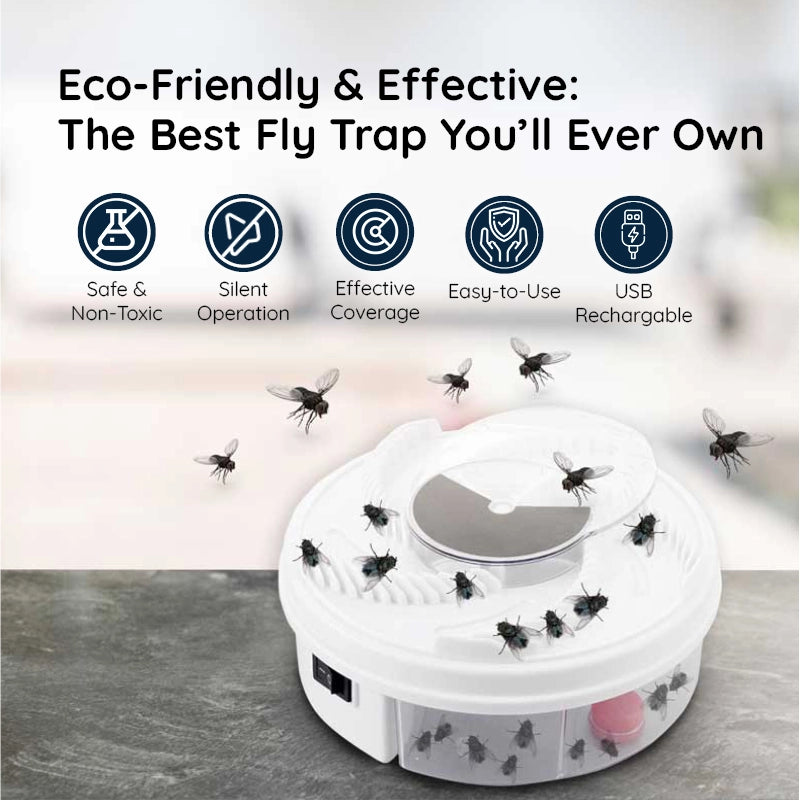 USB Fly Trap Quiet and Effective for Indoor Use | Environmentally Friendly Insect Capture without Noise or Chemicals | Sansoti
