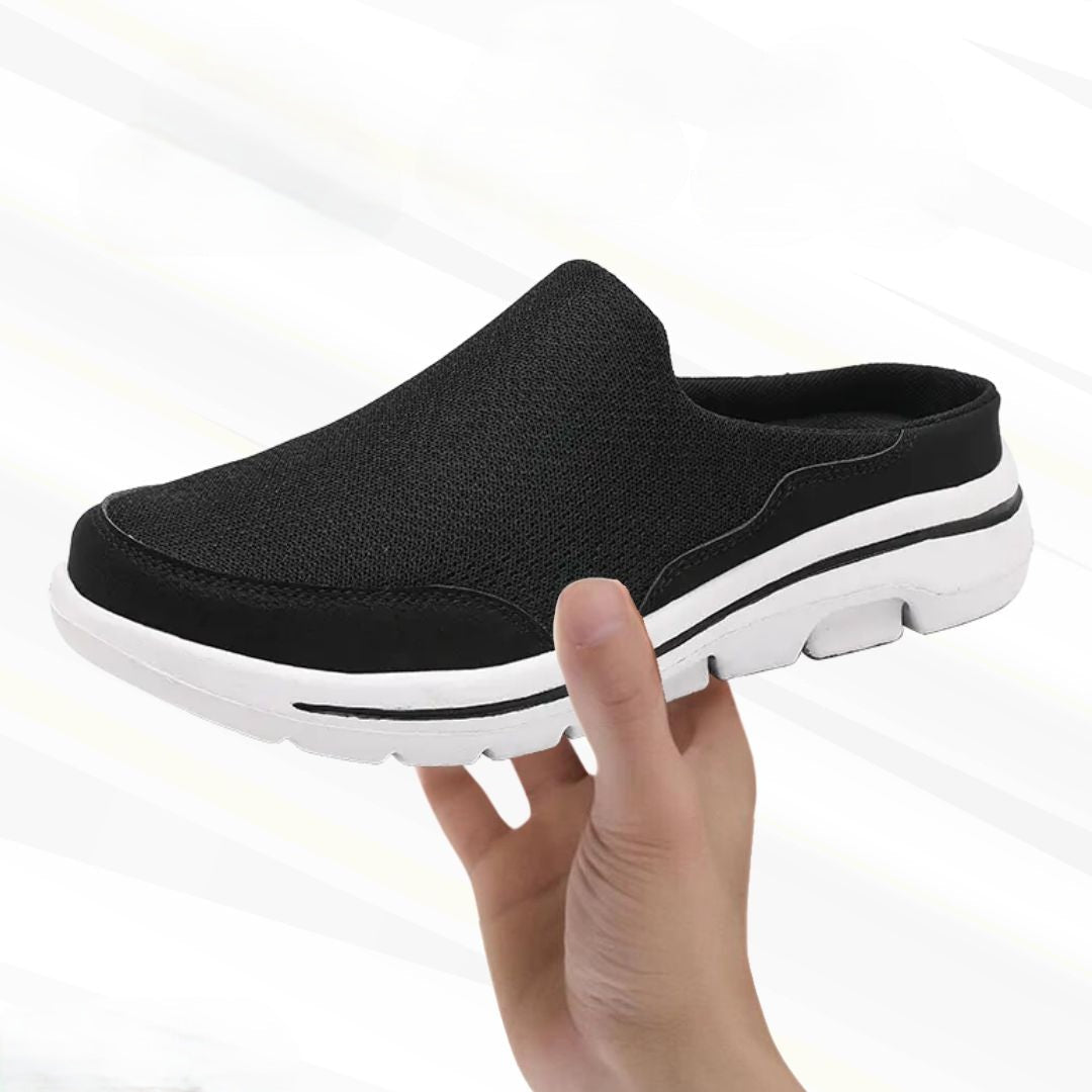Orthopädische Barfuß-Slipper für Herren in Blau, Grau, Beige und Schwarz, ergonomisch, komfortabel und breit geschnitten zum Gehen und Wandern | Sansoti