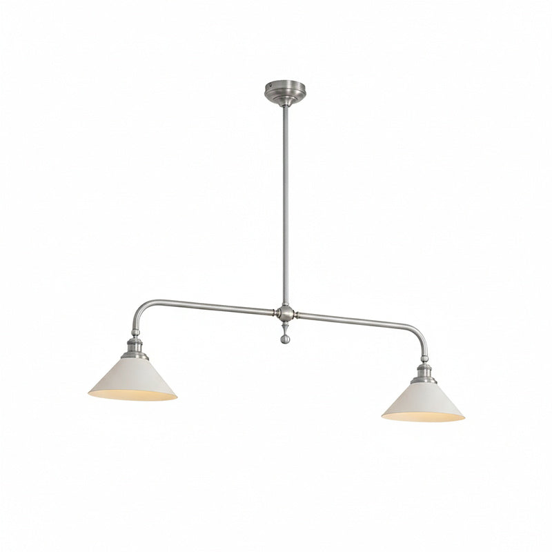 Lámpara colgante de diseño de lujo con pantallas de vidrio blanco para mesa de comedor e isla de cocina, acabado de latón | Sansoti