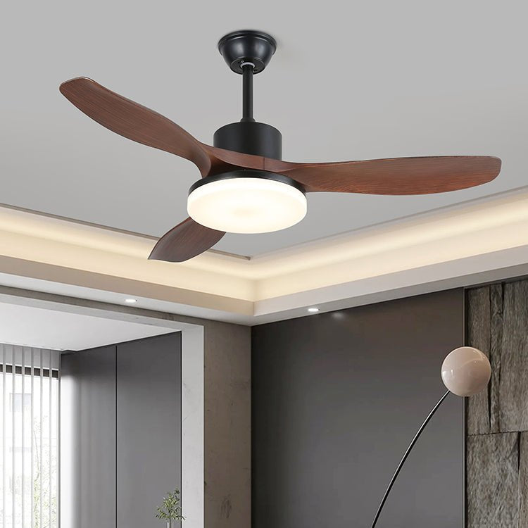 Scandinavian-inspired ceiling fan with lighting and remote control – 6 speeds, dimmable LED, available in 126 cm and 132 cm diameter | Sansoti