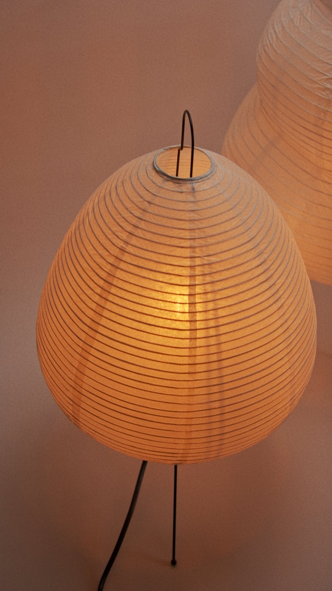Table Lamp Rice Paper Japanese Minimalist 28cm Metal Frame Ambient Lighting White | Sansoti