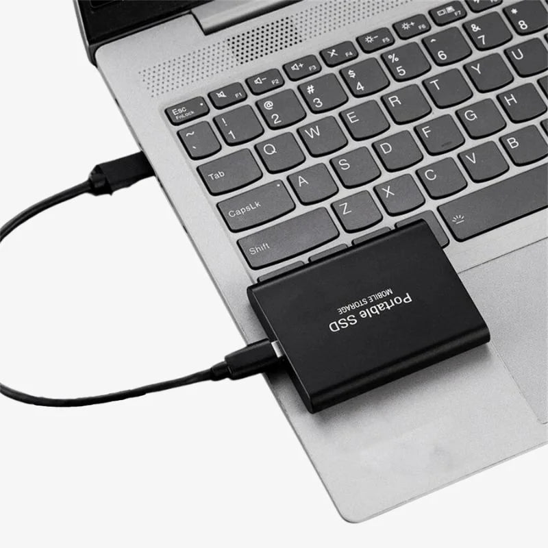 Kompakte Tragbare SSD-Festplatte 1050 MB/s Aluminiumgehäuse USB-C Speicher Laptop PC Smartphone Gaming | Sansoti
