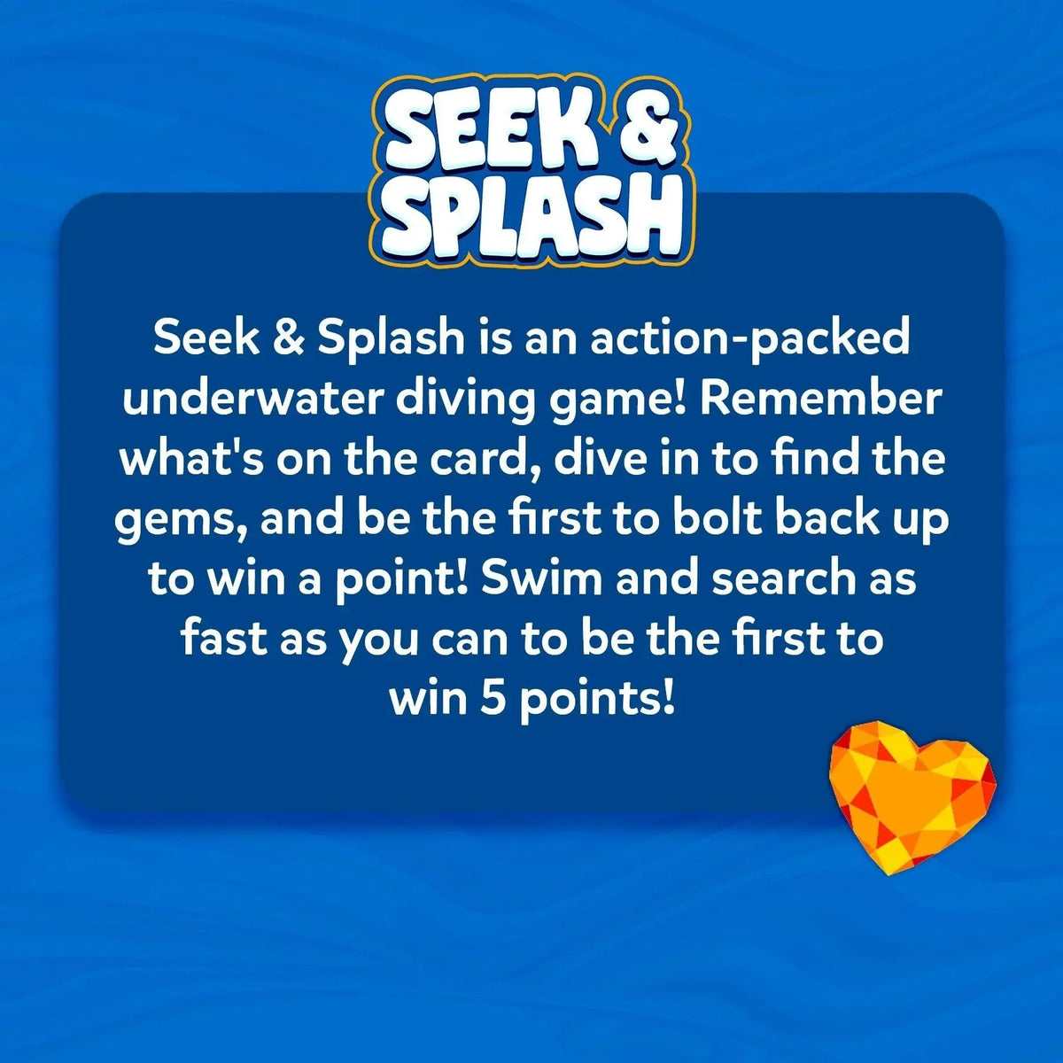 Underwater Diving Game Pool 64 Gems 35 Waterproof Cards Nettas Children 6 Years Beach Memory Coordination Team Game Treasure Hunt | Sansoti
