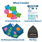 Underwater Diving Game Pool 64 Gems 35 Waterproof Cards Nettas Children 6 Years Beach Memory Coordination Team Game Treasure Hunt | Sansoti