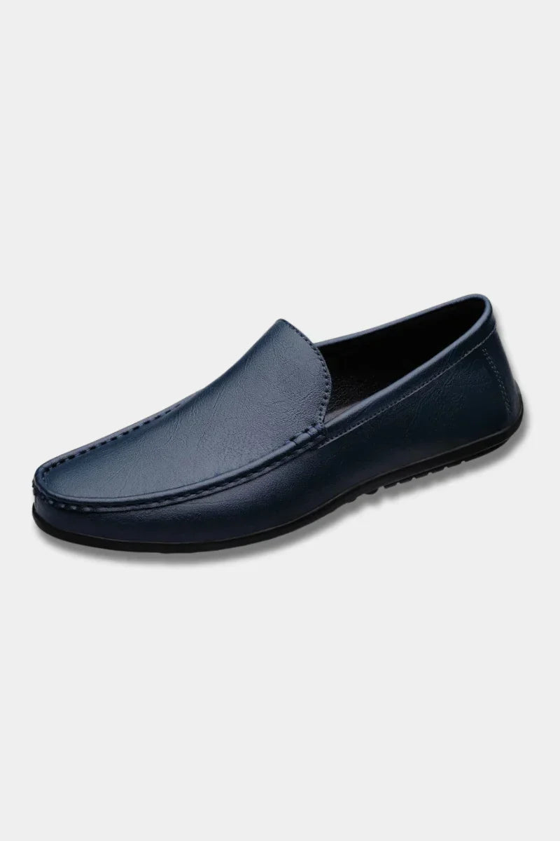 Leather Slip-On Shoes Men Breathable Comfortable Business Casual | Sansoti