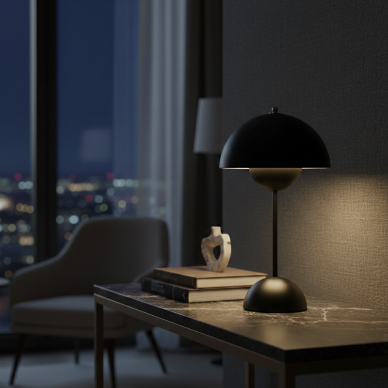 Designer Bloem Tafellamp Metaal met Dimfunctie Scandinavisch Stijl | Sansoti