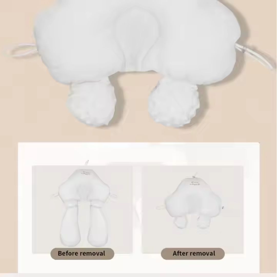 Coussin ergonomique pour bébé avec soutien de la tête Coussin de berceau en coton Nouveau-né | Sansoti