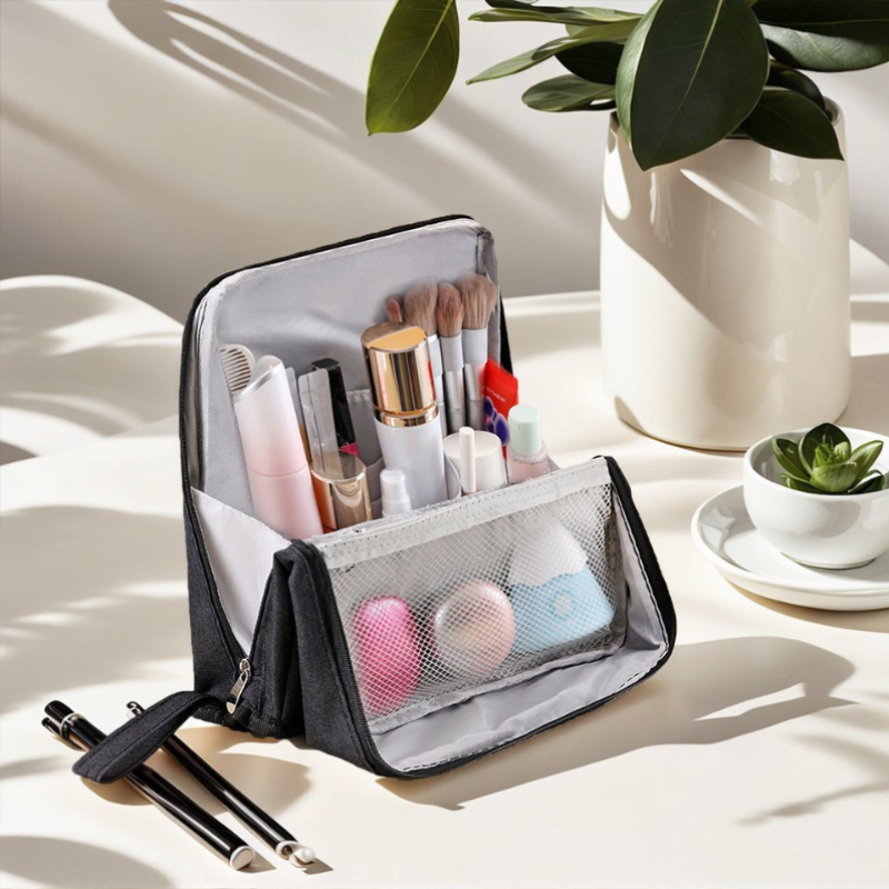Organized Travel Cosmetic Bag – Compact Makeup Organizer for On the Go | Sansoti