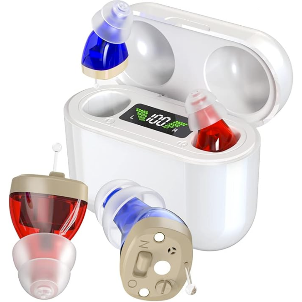 Rechargeable Invisible Wireless Hearing Aid with Adjustable Volume and Noise Reduction - Comfortable | Sansoti