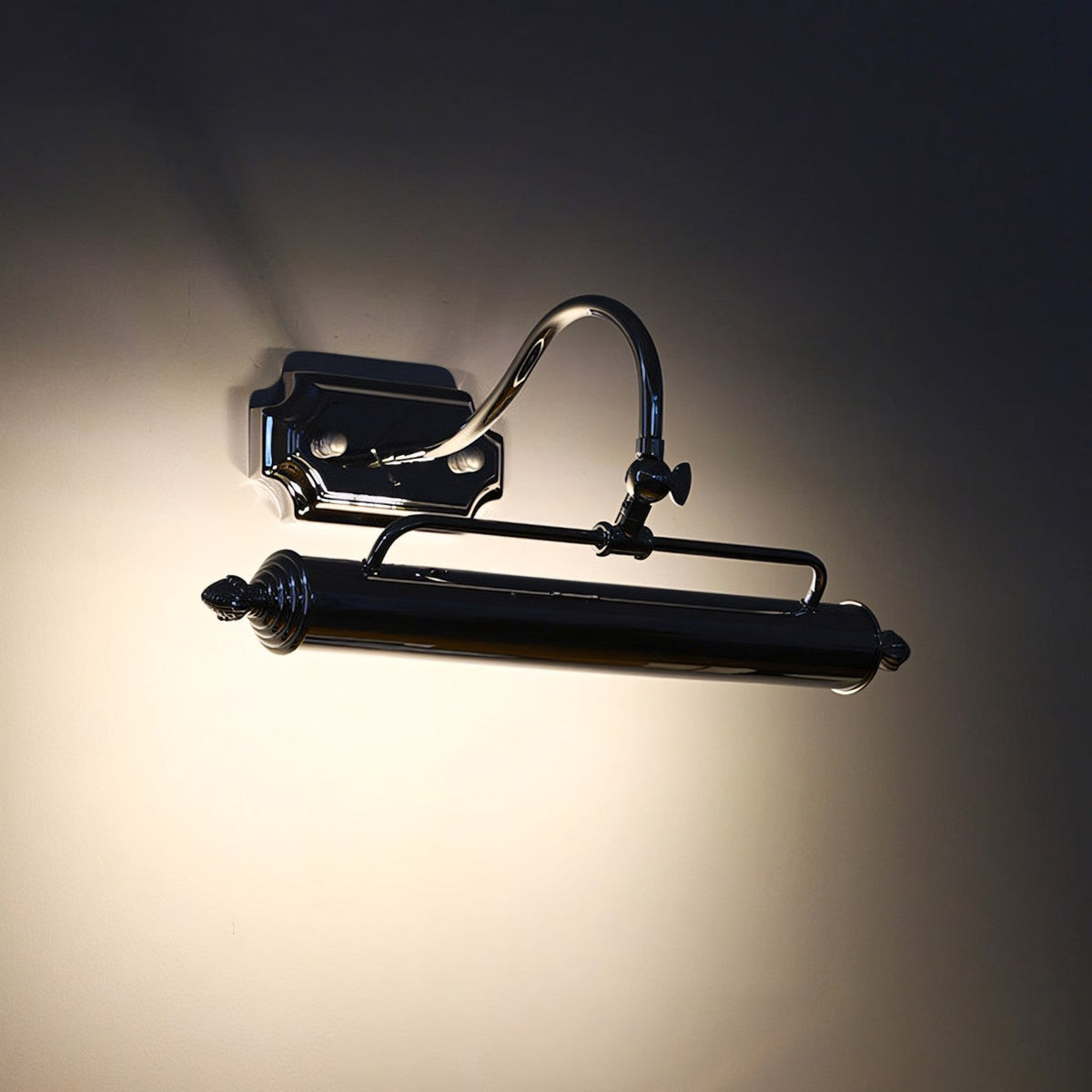 Vellichor Wall Lamp with Adjustable Arm - Goose Neck Reading Lamp for Paintings and Mirrors - Industrial Wall Lighting | Sansoti
