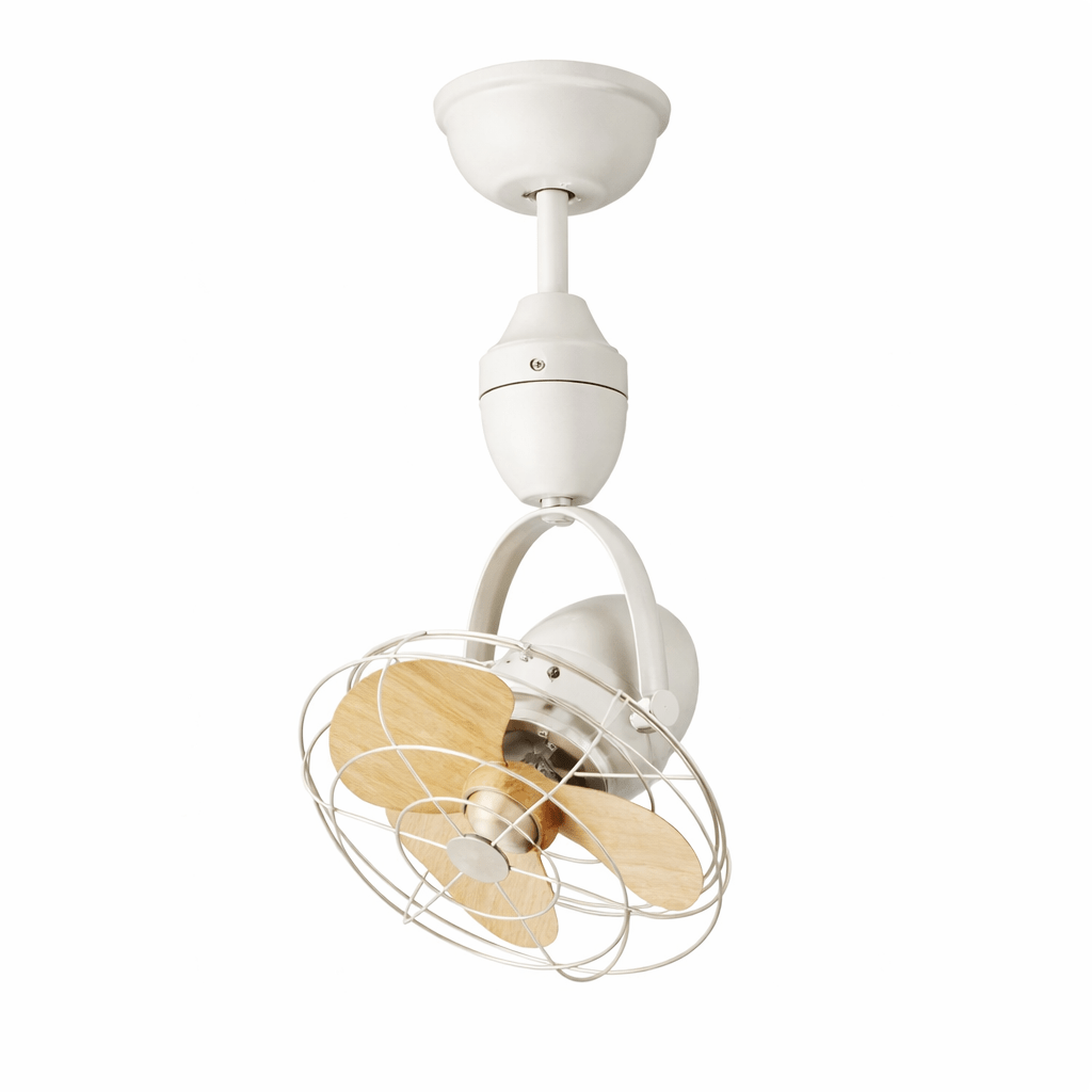 Klassischer Deckenventilator Winston Industrielles Design Ø30cm Verstellbarer Kopf mit Fernbedienung 6 Geschwindigkeiten 35W Kupfermotor | Sansoti