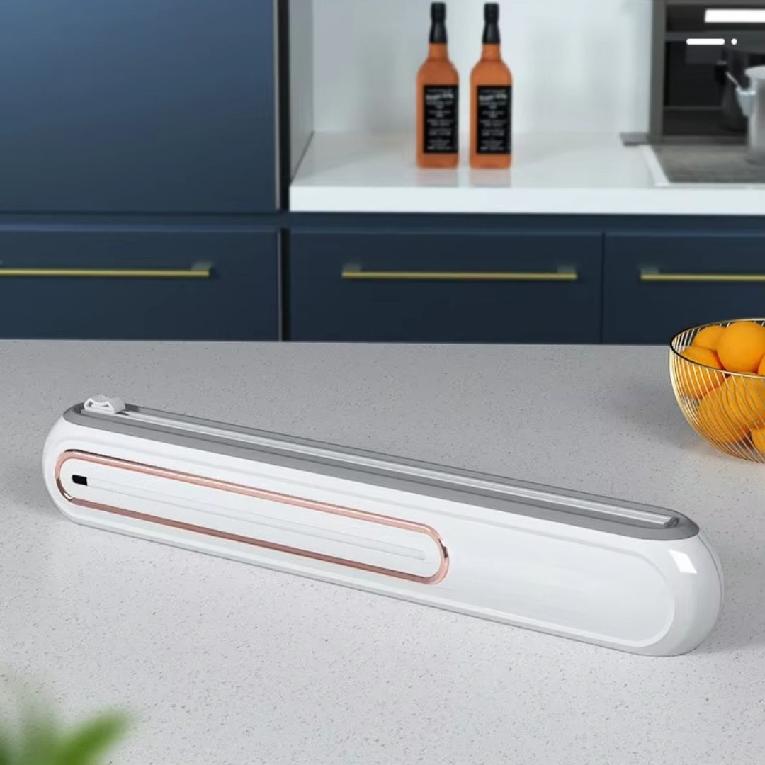 Magnetic Foil Dispenser for Kitchen – Compact with Integrated Cutter – BPA-Free Plastic | Sansoti
