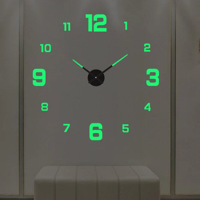 3D Wall Clock with Modern Number Display and Silent Movement — Decorative Time Accent for Living Room, Bedroom or Office in Black, Silver, Gold or Red | Sansoti
