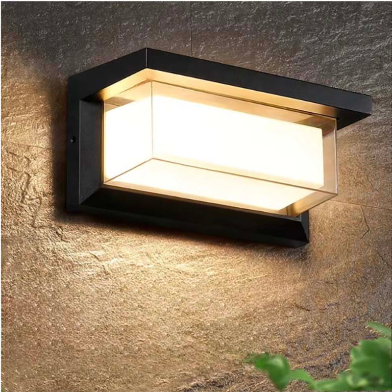 Outdoor Wall Light with Motion Sensor 18W LED Black Waterproof Lighting for Garden, Veranda, Driveway, Facade, Garage | Sansoti