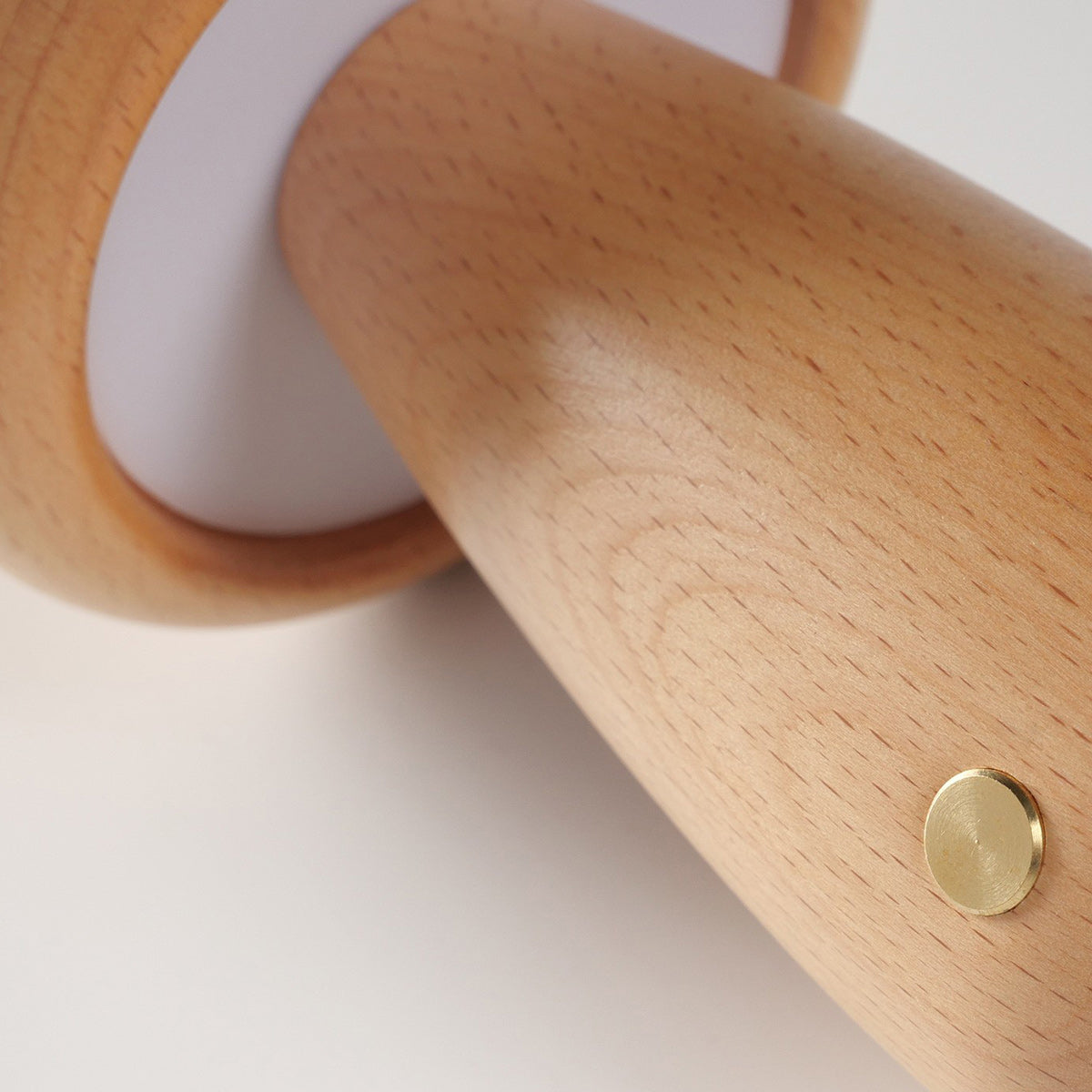 Lampe de table champignon en bois avec batterie intégrée et commande tactile – lumière d'ambiance chaude pour salon, chambre, bureau – lampe LED rechargeable avec fonction dimmable – éclairage décoratif d'ambiance | Sansoti