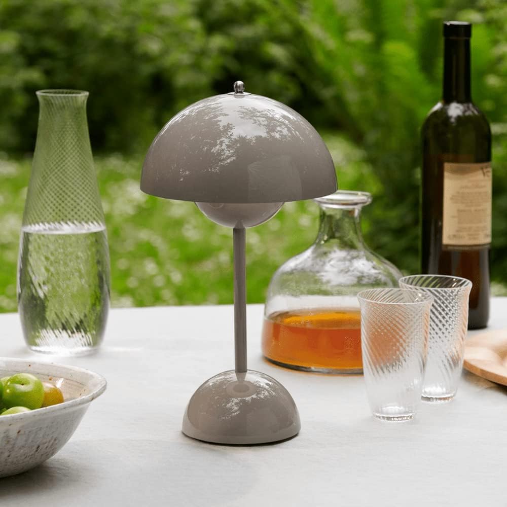 Lampe de table champignon LED USB rechargeable sans fil chevet bureau lumière d'ambiance intérieur | Sansoti