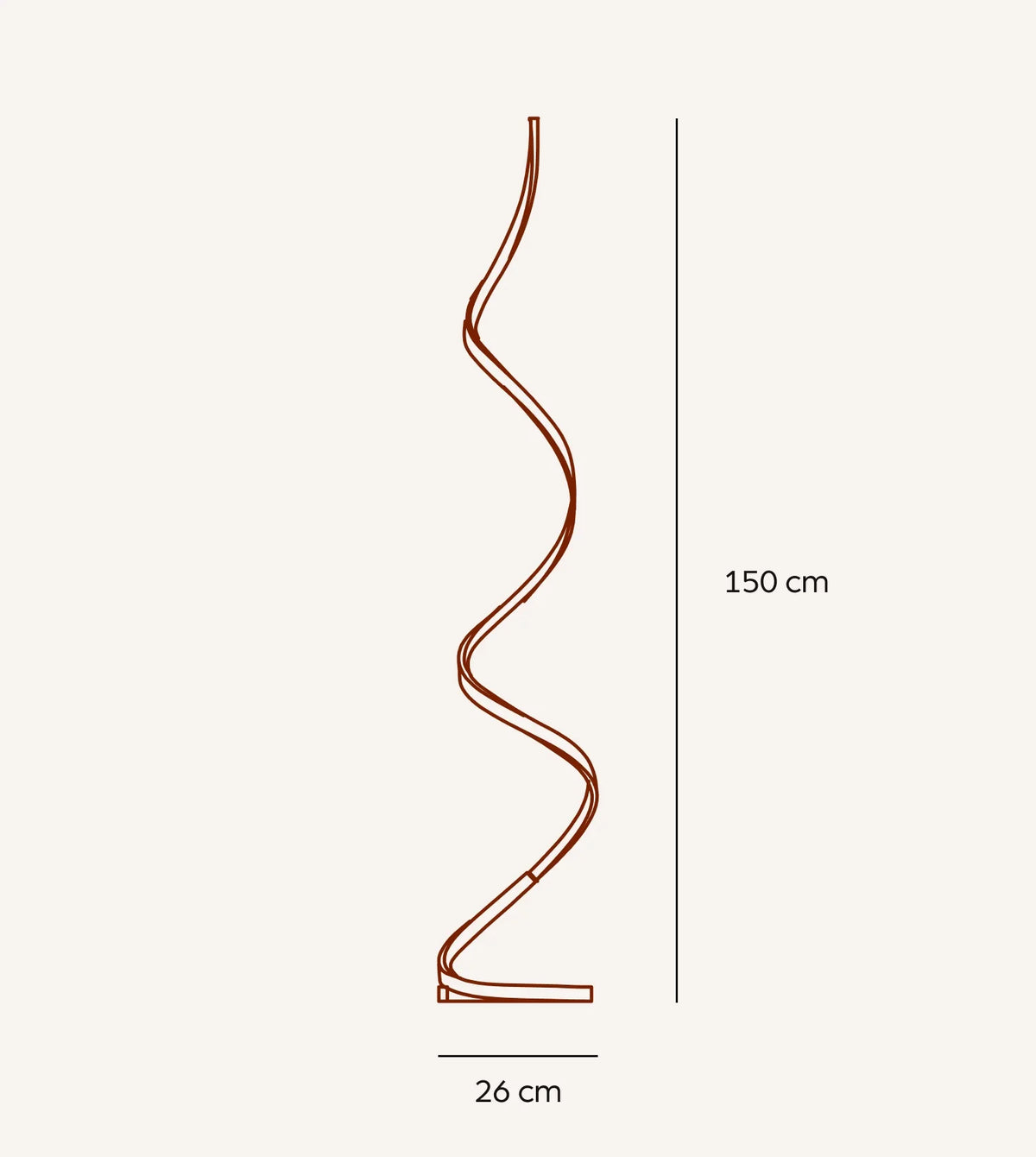 Sansoti | Minimalist LED Spiral Floor Lamp | Dimmable | Modern Design Standing Lamp