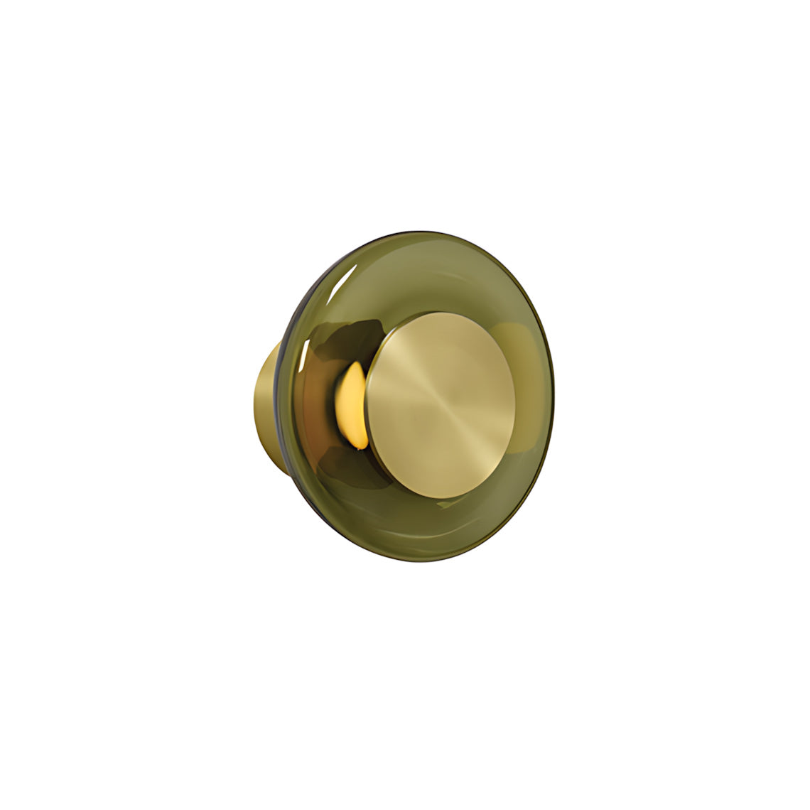 Wall Lamp with Green Glass & Gold Finish – Modern Lighting Accent for Hall and Bedroom | Sansoti