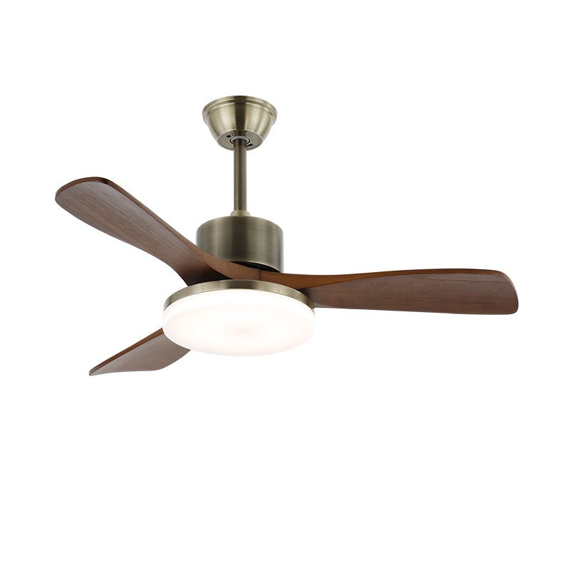 Deckenventilator mit Beleuchtung – Minimalistischer Ventilator in Silber und Holz – 6 Geschwindigkeiten – Fernbedienung – 106/132 cm – LED 35W – Deckenleuchte mit Ventilationsfunktion | Sansoti