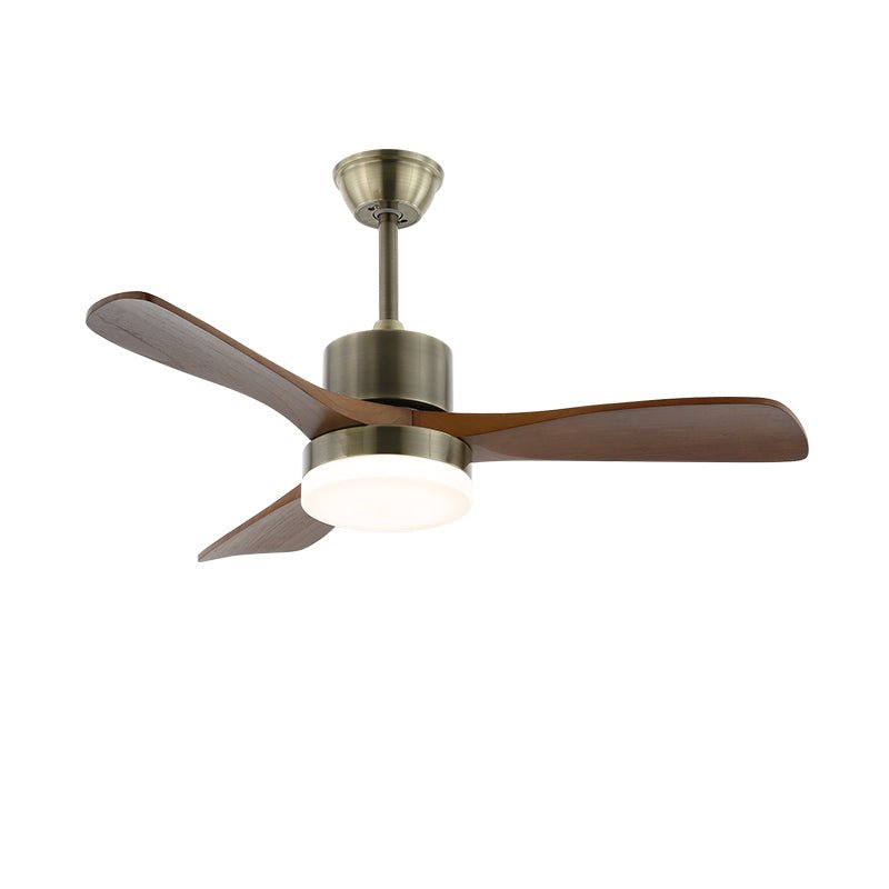 Deckenventilator mit Beleuchtung – Minimalistischer Ventilator in Silber und Holz – 6 Geschwindigkeiten – Fernbedienung – 106/132 cm – LED 35W – Deckenleuchte mit Ventilationsfunktion | Sansoti