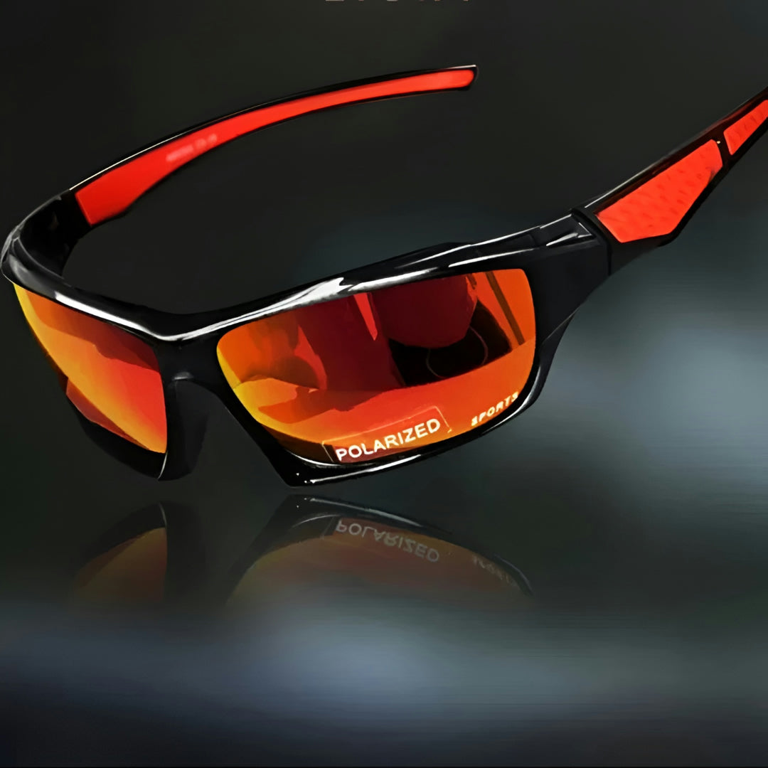 Lunettes de cyclisme Polarisées Protection UV400 Monture légère en plastique Noir Rouge Orange Bleu Jaune Vert | Sansoti