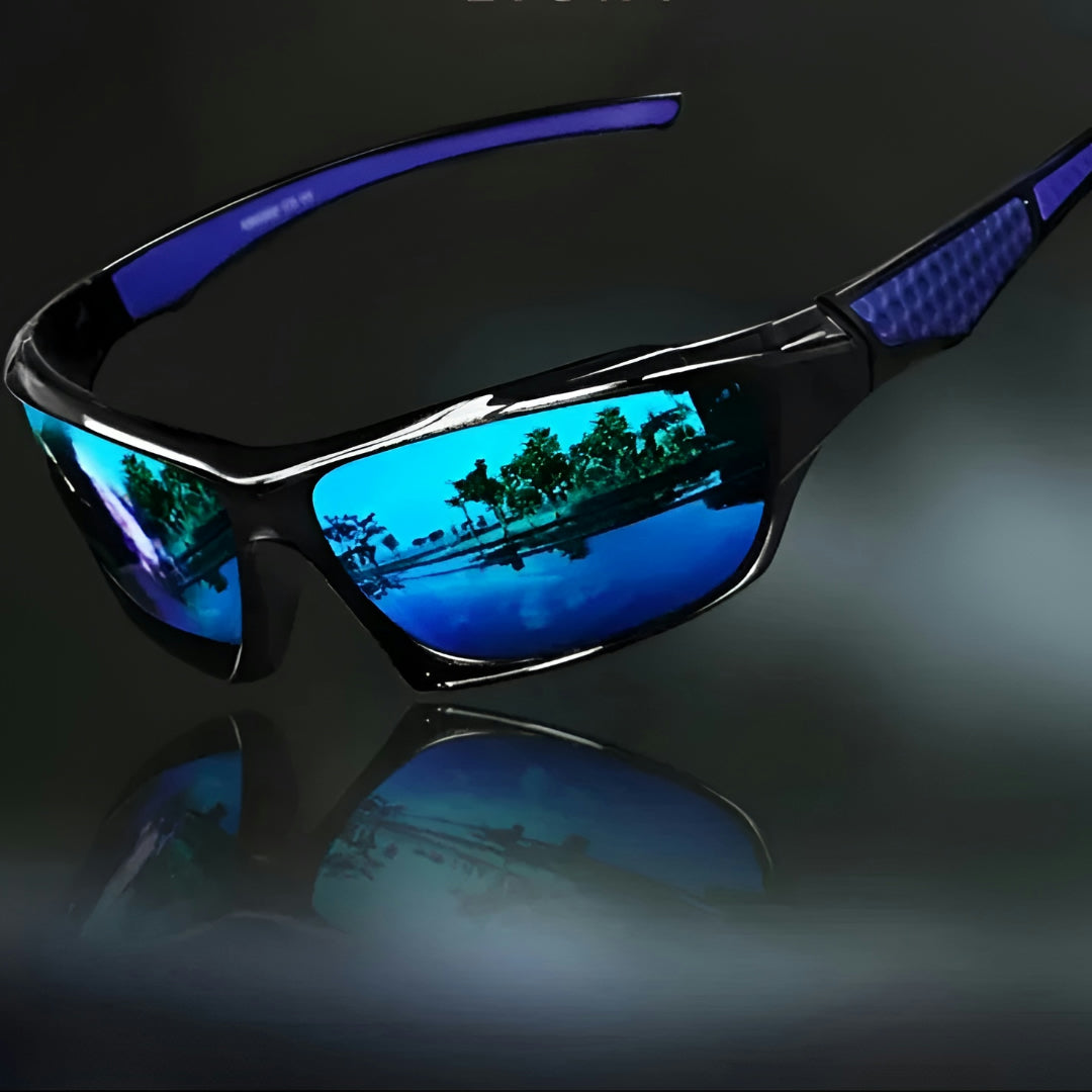 Lunettes de cyclisme Polarisées Protection UV400 Monture légère en plastique Noir Rouge Orange Bleu Jaune Vert | Sansoti