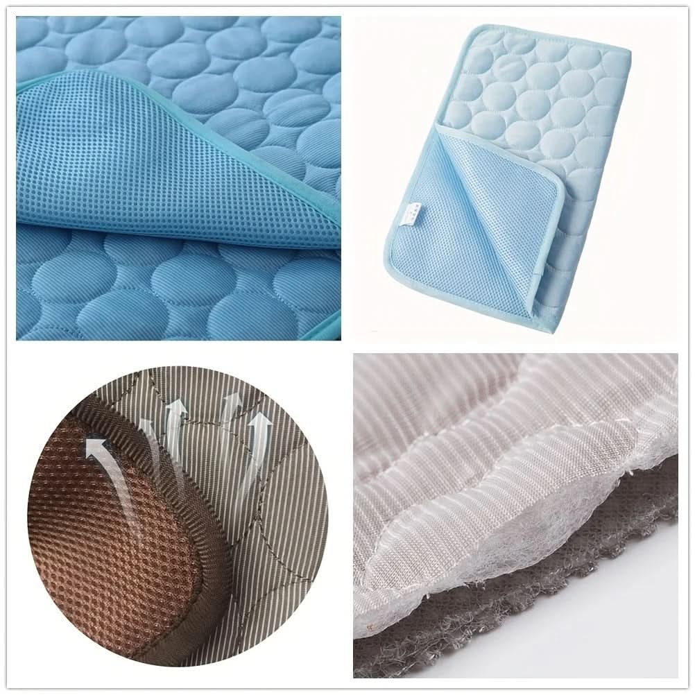 Cooling Mat for Pets Summer Blanket Dog Cat Refreshing Lying Cushion Breathable Quilted Cooling Mat 6 Colors | Sansoti