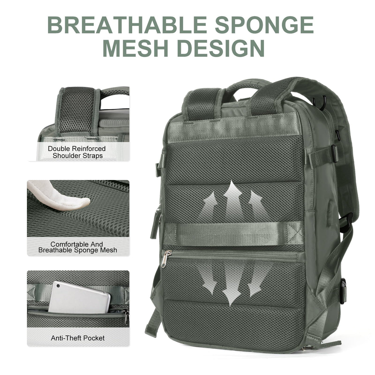 Versatile Oxford Backpack with Adjustable Shoulder Straps and Anti-Theft Zippers for Everyday Use | Sansoti