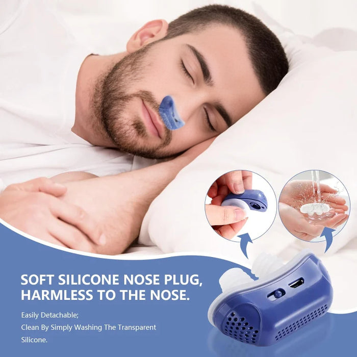 Compact Nasal Ventilation Device for Peaceful Sleep Anti-Snoring Breathing Aid Rechargeable Travel Size Sleep Improvement | Sansoti