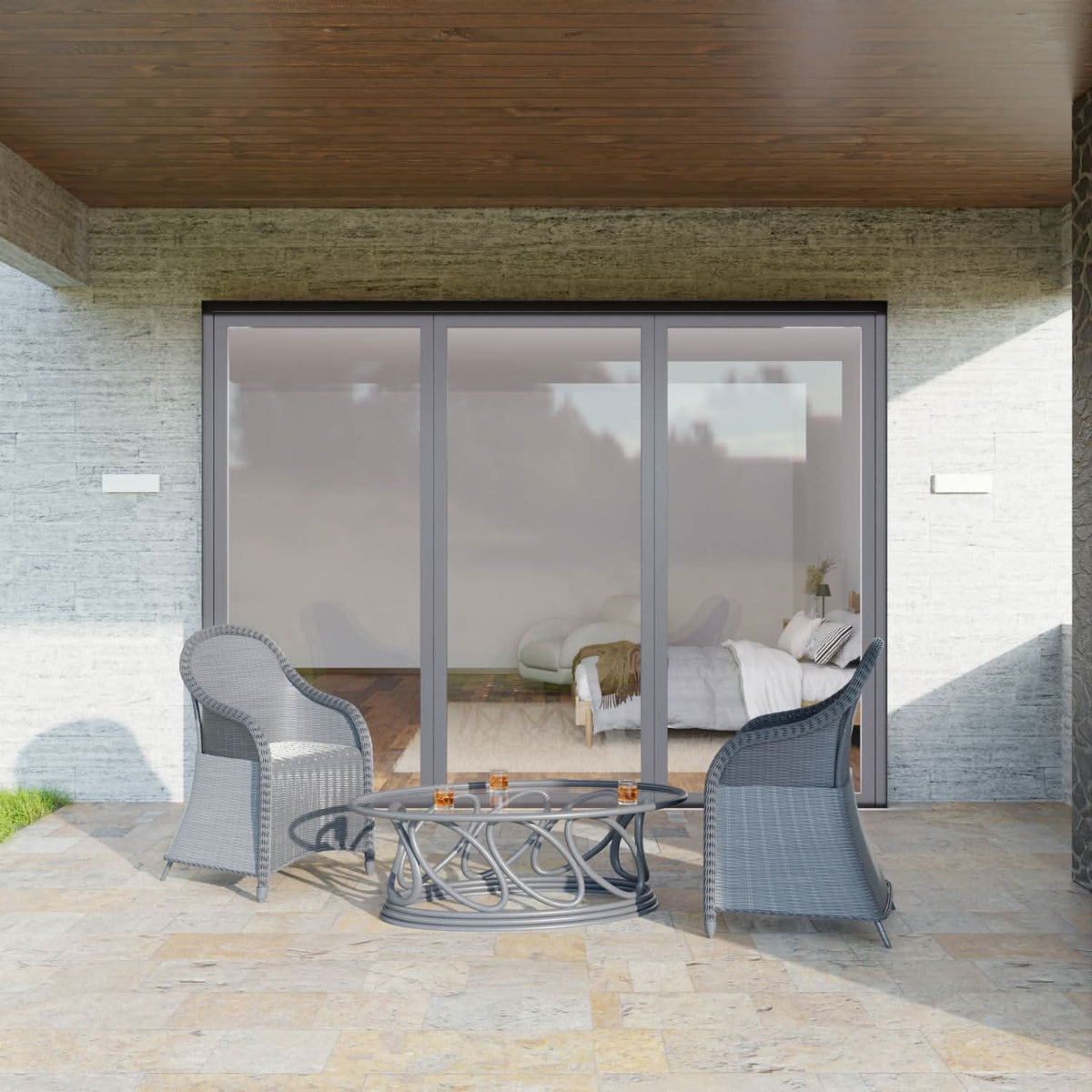 Minimalist LED wall lamp for outdoor and indoor use with up-down lighting | Sansoti