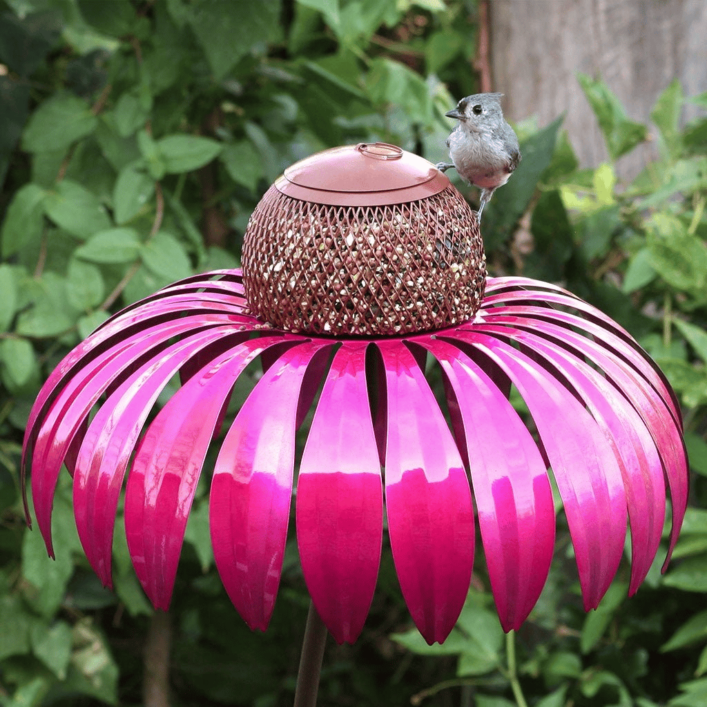 Decorative Bird Feeder for the Garden – Metal Bird Feeder on Stake for Outdoors | Sansoti