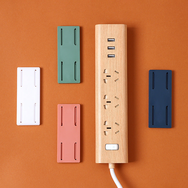 Self-Adhesive Plug Holder Set – Wall Mount for Cable Management and Organization | 10 Pieces | Sansoti