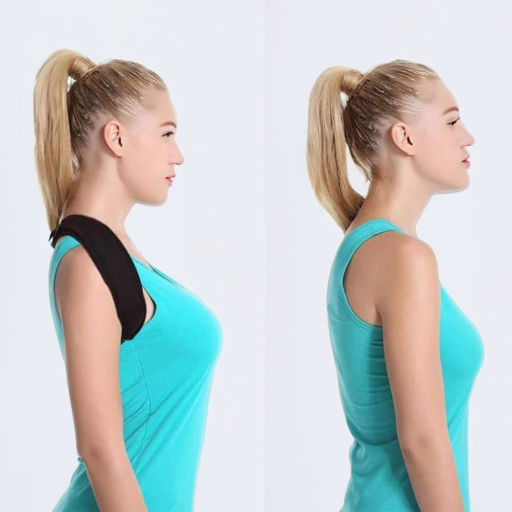 Posture Corrector for Back and Shoulders, Adjustable Neoprene Comfort, Pain Relief, Breathable, Unisex, Home Office | Sansoti