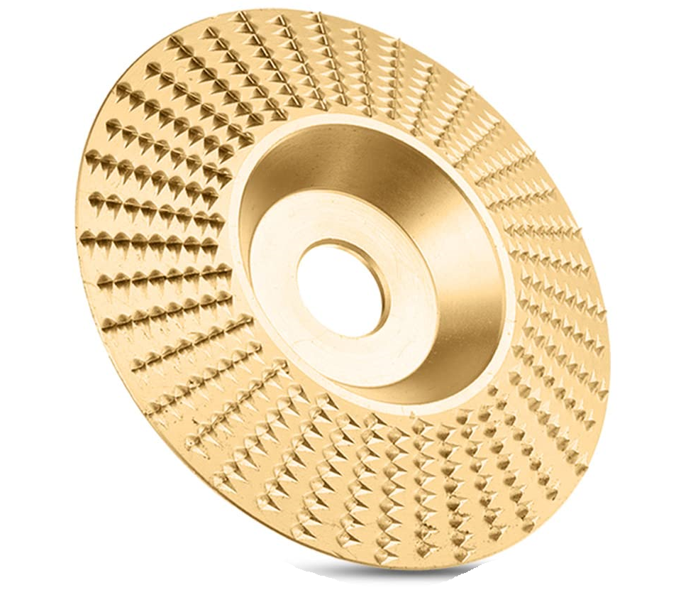 Tungsten Carbide Grinding Disc Set 3-Piece Woodworking Angle Grinder 100mm 16mm Bore Flat Angled Curved | Sansoti