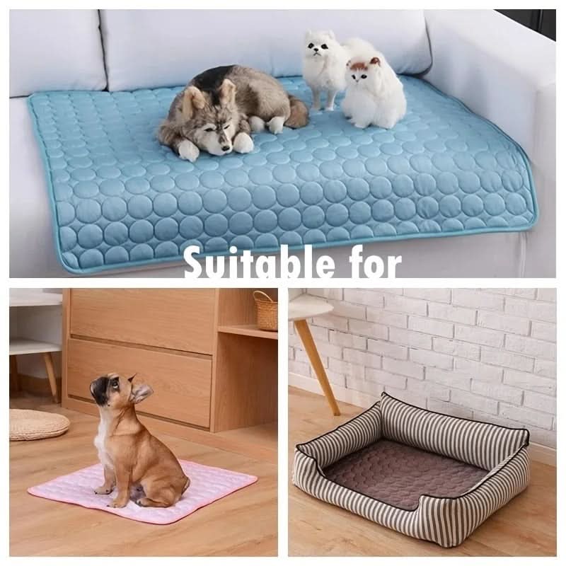 Cooling Mat for Pets Summer Blanket Dog Cat Refreshing Lying Cushion Breathable Quilted Cooling Mat 6 Colors | Sansoti