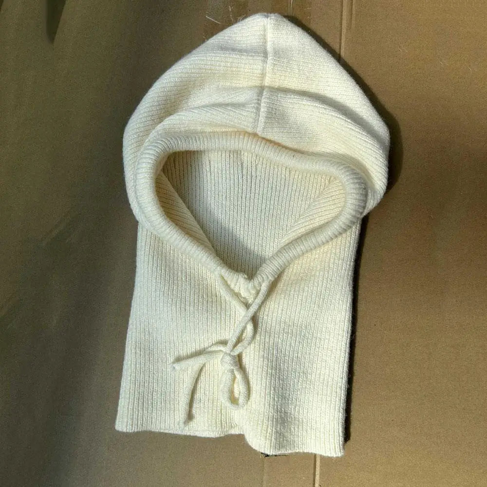 Gebreide Capuchonmuts met Nekwarmer Verstelbaar Wintersjaals Bivakmuts Unisex Winteraccessoire Dames Heren | Sansoti