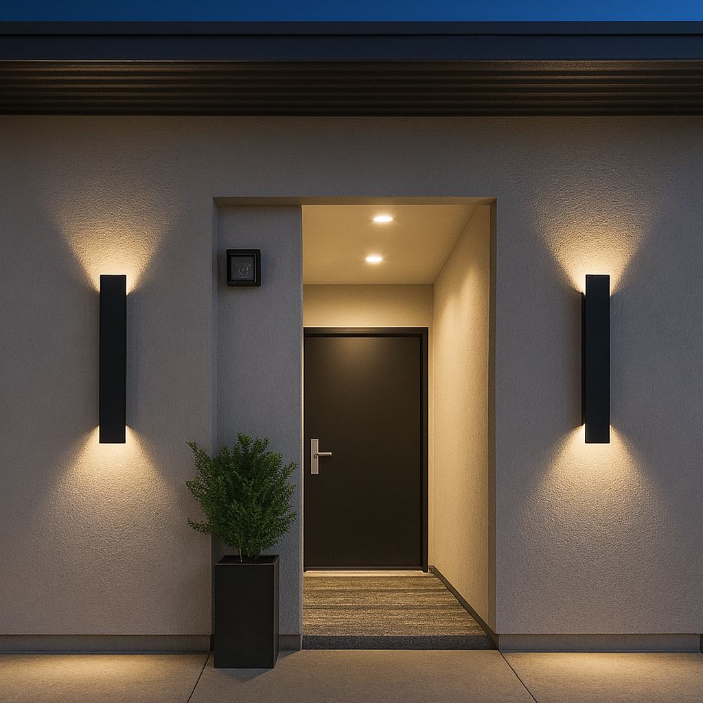 Schwarze Außenleuchte LED-Wandbeleuchtung Wetterbeständiges Aluminium 6 W 18 W 24 W IP65 Garten Terrasse Balkon Veranda | Sansoti