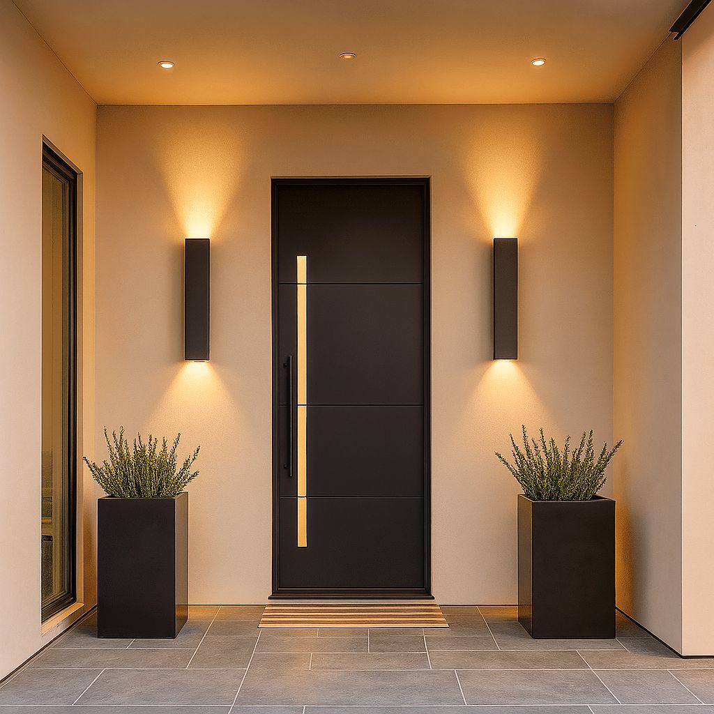 Schwarze Außenleuchte LED-Wandbeleuchtung Wetterbeständiges Aluminium 6 W 18 W 24 W IP65 Garten Terrasse Balkon Veranda | Sansoti