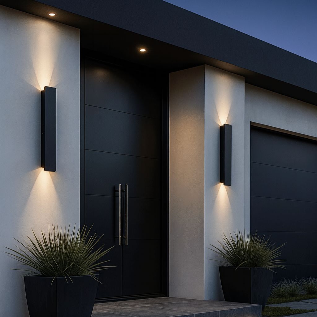 Schwarze Außenleuchte LED-Wandbeleuchtung Wetterbeständiges Aluminium 6 W 18 W 24 W IP65 Garten Terrasse Balkon Veranda | Sansoti