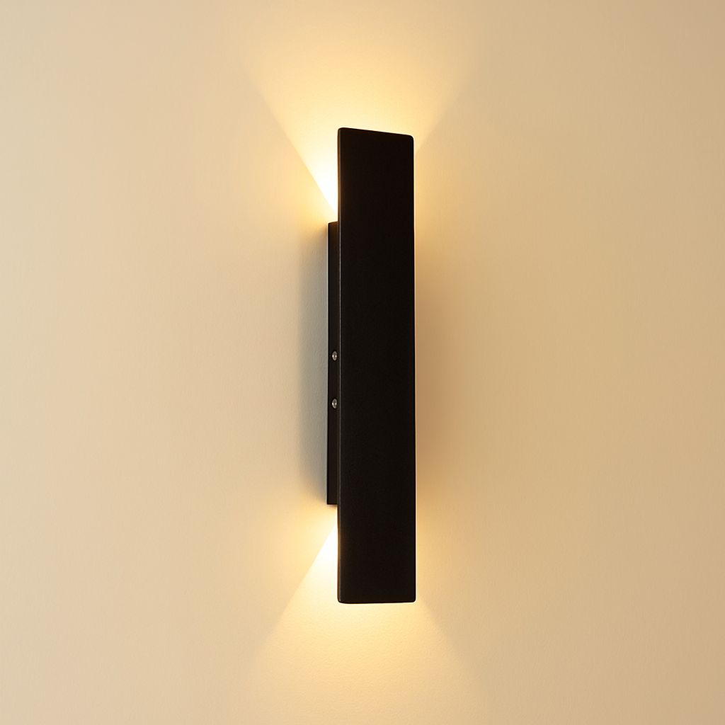 Schwarze Außenleuchte LED-Wandbeleuchtung Wetterbeständiges Aluminium 6 W 18 W 24 W IP65 Garten Terrasse Balkon Veranda | Sansoti