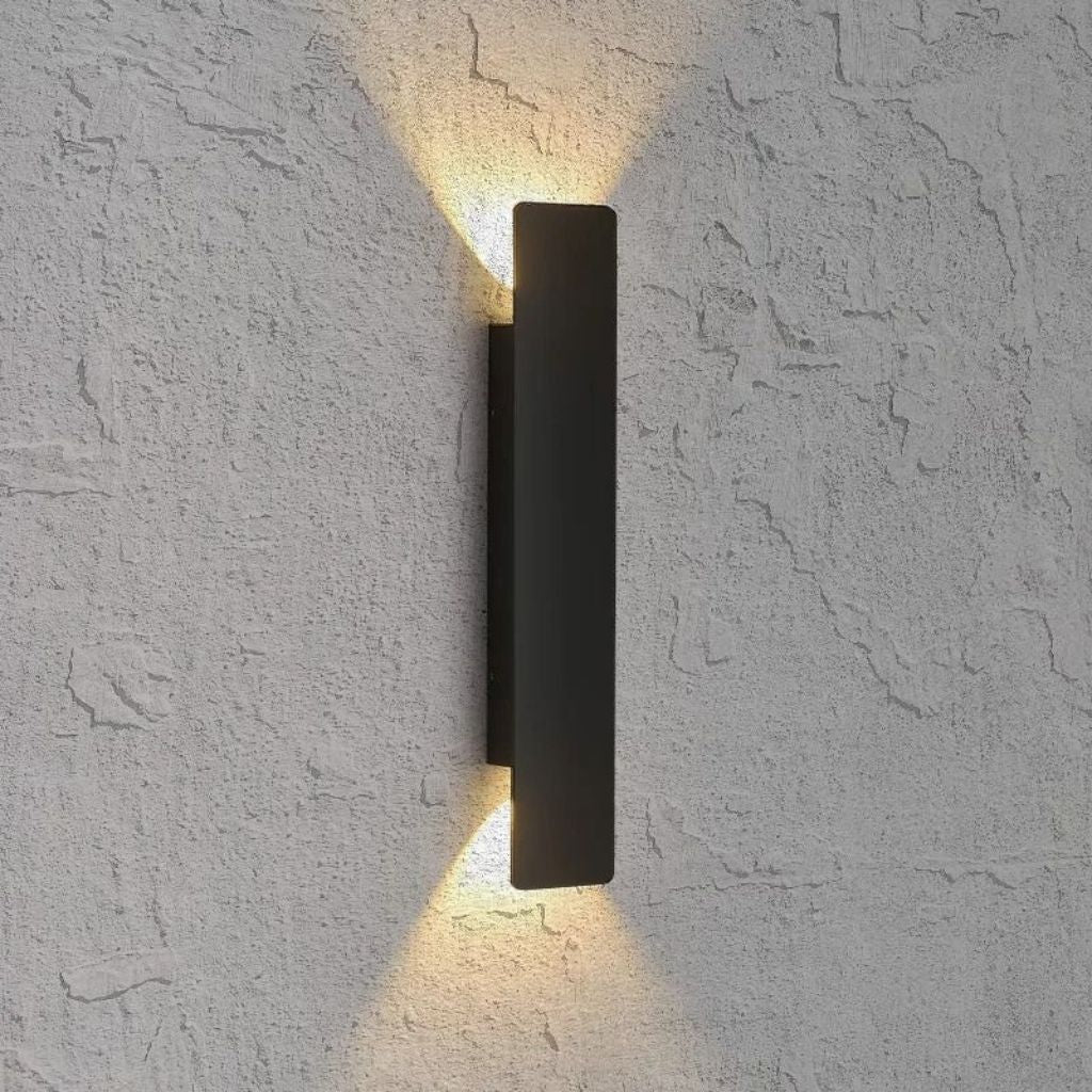 Schwarze Außenleuchte LED-Wandbeleuchtung Wetterbeständiges Aluminium 6 W 18 W 24 W IP65 Garten Terrasse Balkon Veranda | Sansoti