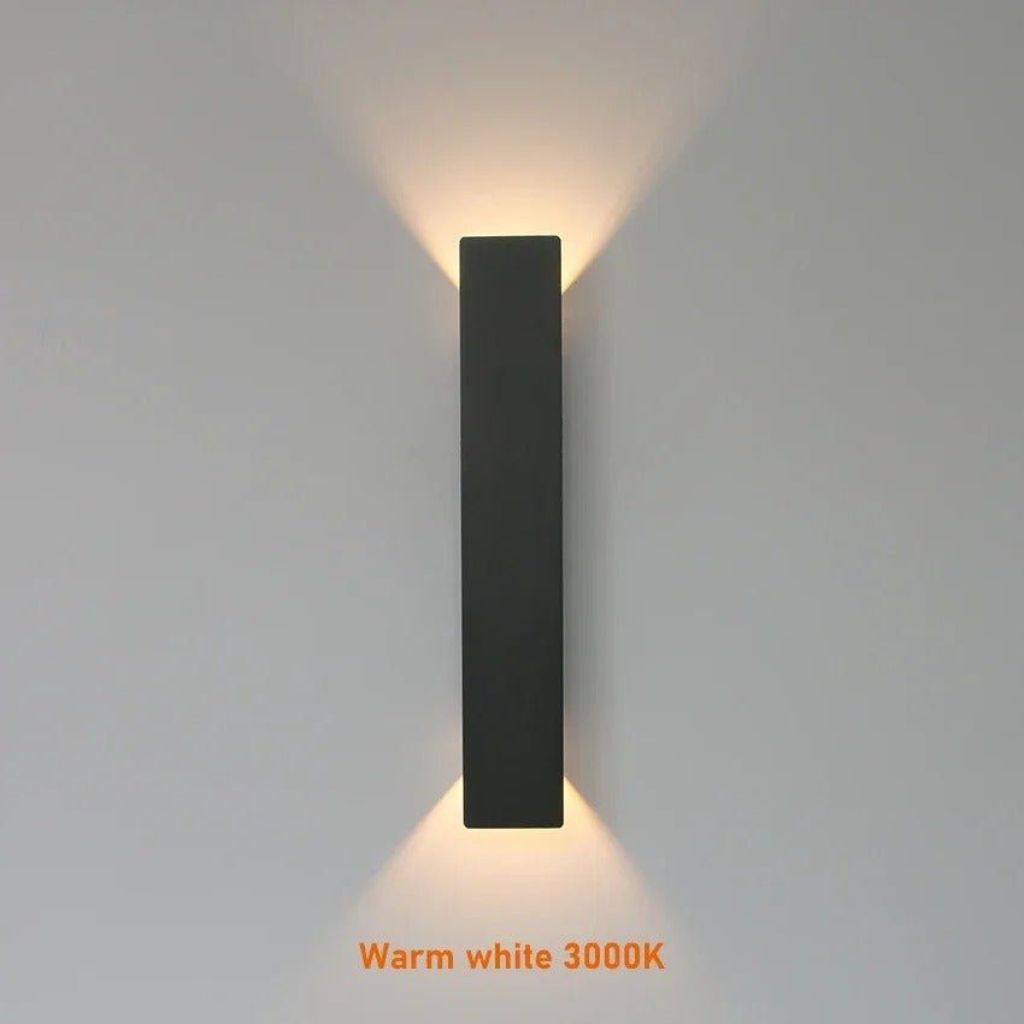 Schwarze Außenleuchte LED-Wandbeleuchtung Wetterbeständiges Aluminium 6 W 18 W 24 W IP65 Garten Terrasse Balkon Veranda | Sansoti
