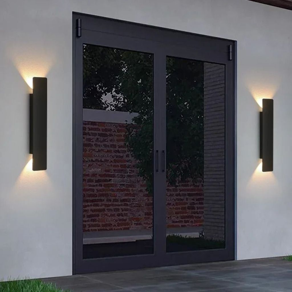 Schwarze Außenleuchte LED-Wandbeleuchtung Wetterbeständiges Aluminium 6 W 18 W 24 W IP65 Garten Terrasse Balkon Veranda | Sansoti