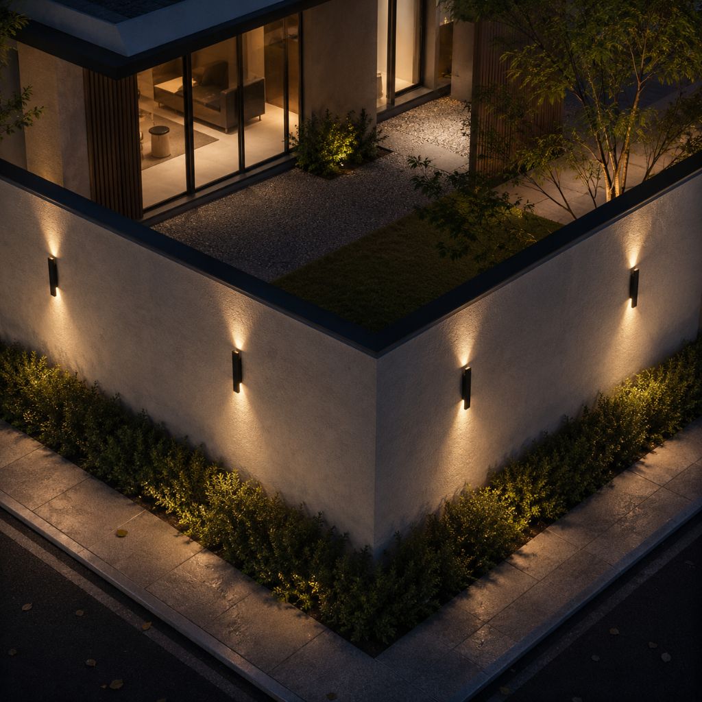 Schwarze Außenleuchte LED-Wandbeleuchtung Wetterbeständiges Aluminium 6 W 18 W 24 W IP65 Garten Terrasse Balkon Veranda | Sansoti