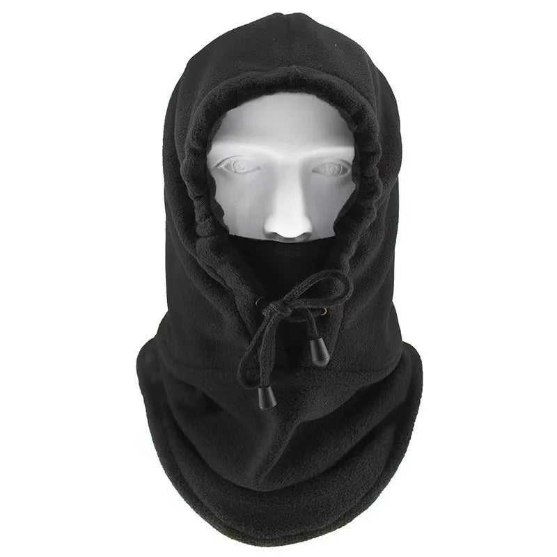 Fleece-Sturmhaube Unisex Wintersport Outdoor Skifahren Snowboarden Winddicht mit Nackenabdeckung Schwarz Grau Thermisch | Sansoti