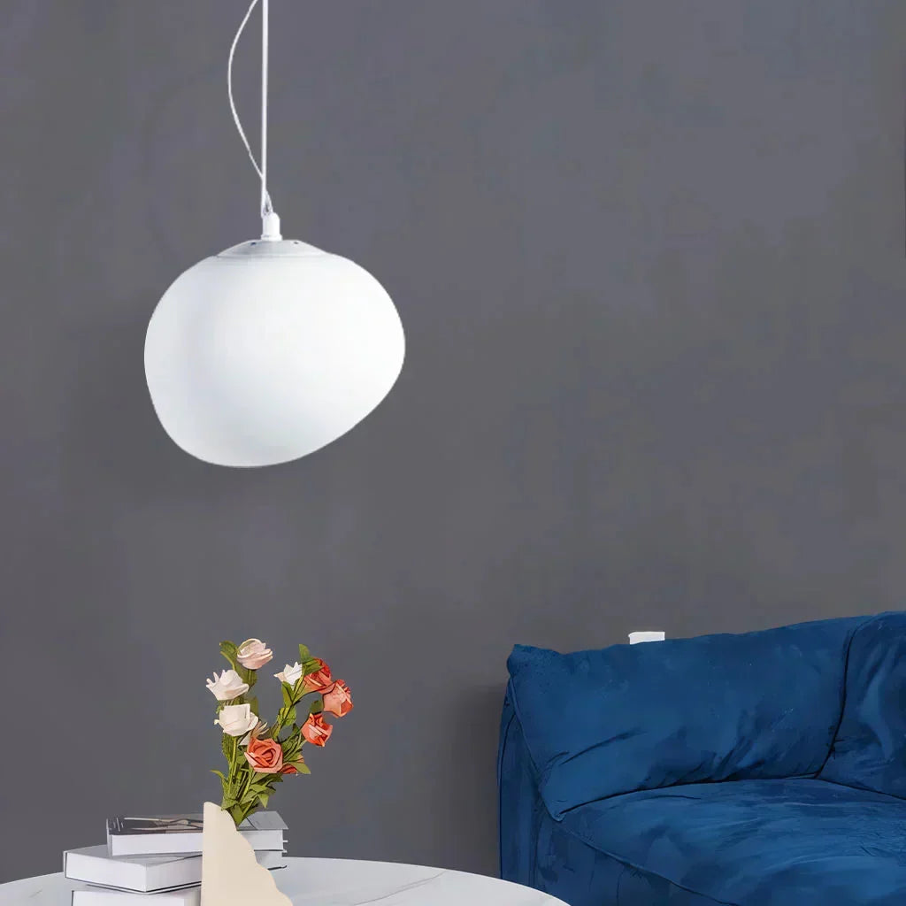 Plafondlamp Scandinavisch Melkglas Organisch Design Woonkamer Slaapkamer Modern | Sansoti