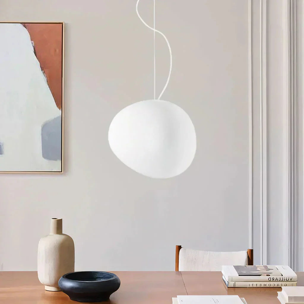 Deckenleuchte Skandinavisch Milchglas Organisches Design Wohnzimmer Schlafzimmer Modern | Sansoti