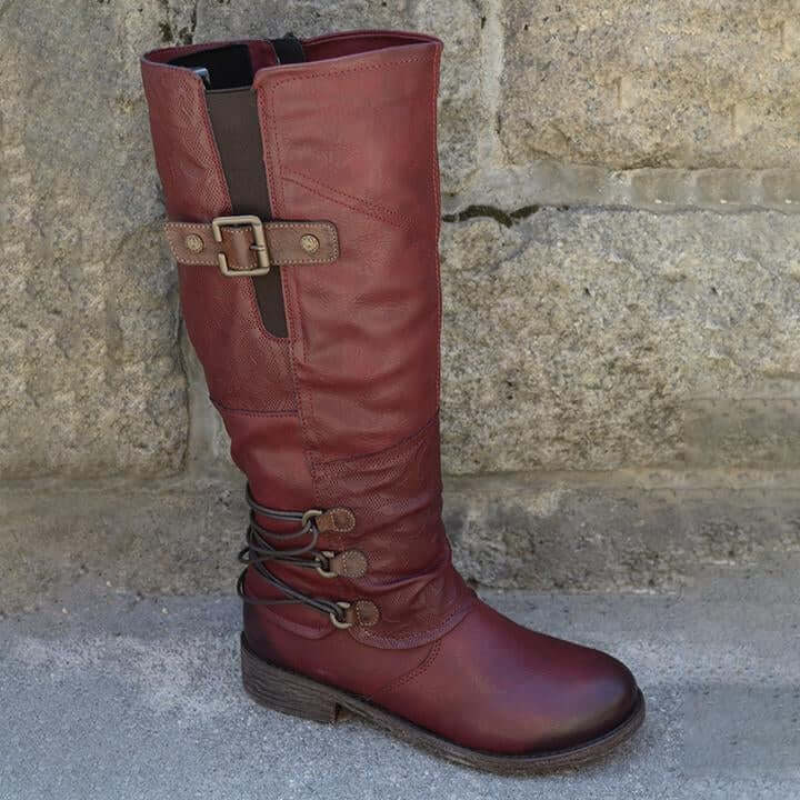 Leren Dames Ritslaarzen – Comfortabel & Warm voor Herfst en Winter | Sansoti