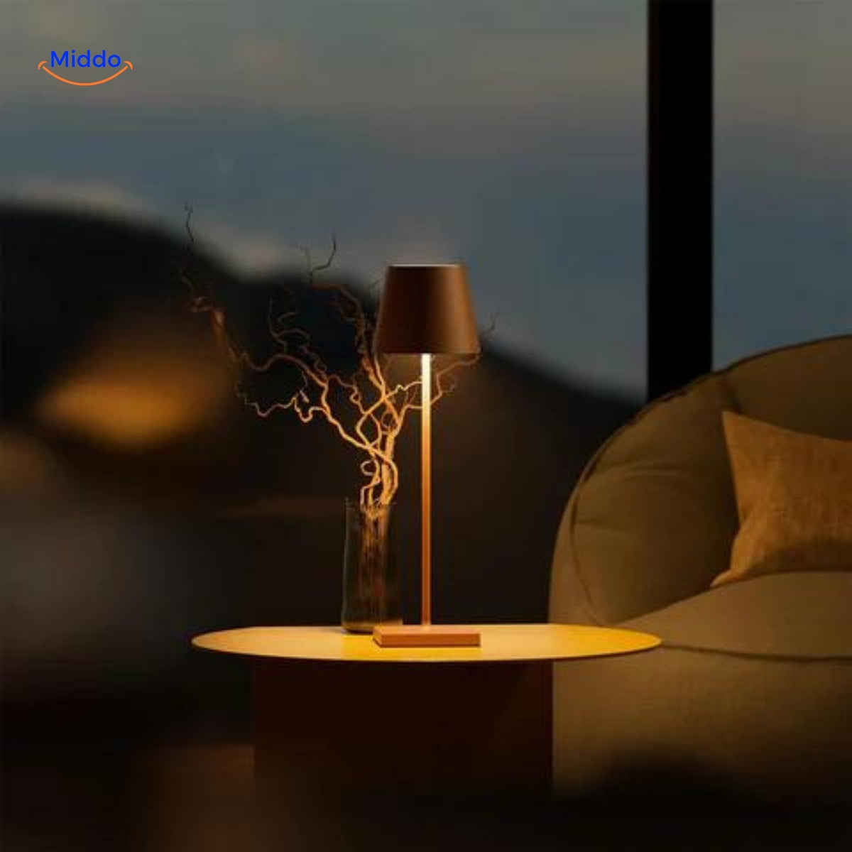 Draagbare LED-lamp Dimbaar Oplaadbaar USB-C IP54 Waterbestendig voor Tafel Binnen Buiten Tuin Terras | Sansoti